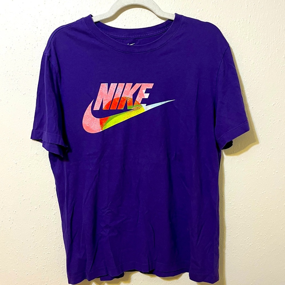 The Nike Tee Logo Purple Multicolor T-Shirt